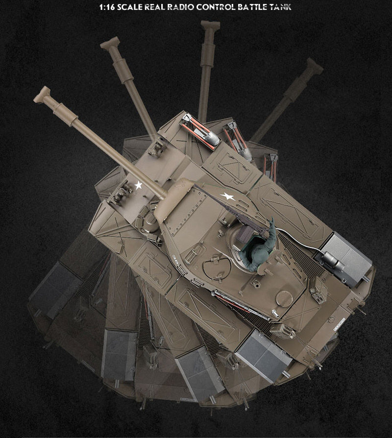 RC Panzer "M41 A3 Walker Bulldog" - Metallgetriebe & Metallketten