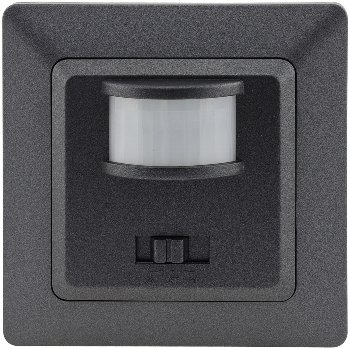 MILOS Bewegungsmelder 160°, anthrazit - LED geeignet,  250V~, Unterputz, 2-Draht
