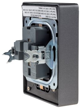 MILOS Schutzkontakt-Steckdose 2-fach - 250V~/ 16A, 1x UP, anthrazit