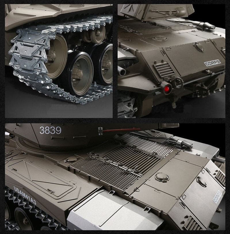RC Panzer "M41 A3 Walker Bulldog" - Metallgetriebe & Metallketten