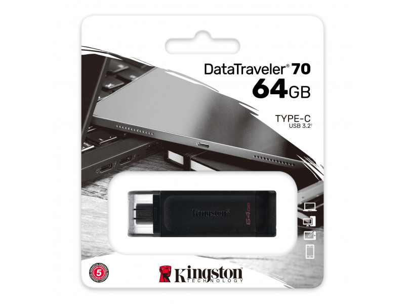 Kingston DataTraveler 70 64GB TYPE-C USB FlashDrive 3.0 DT70/64GB