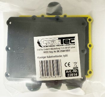 Kabelverbinderbox, 4 Anschlüsse, IP68 - 450V, 1x Eingang, 3x Ausgang
