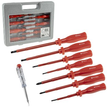 Schraubendreher-Set "KS-8 Elektro" - mit Koffer, isolierter Schaft, 8-teilig