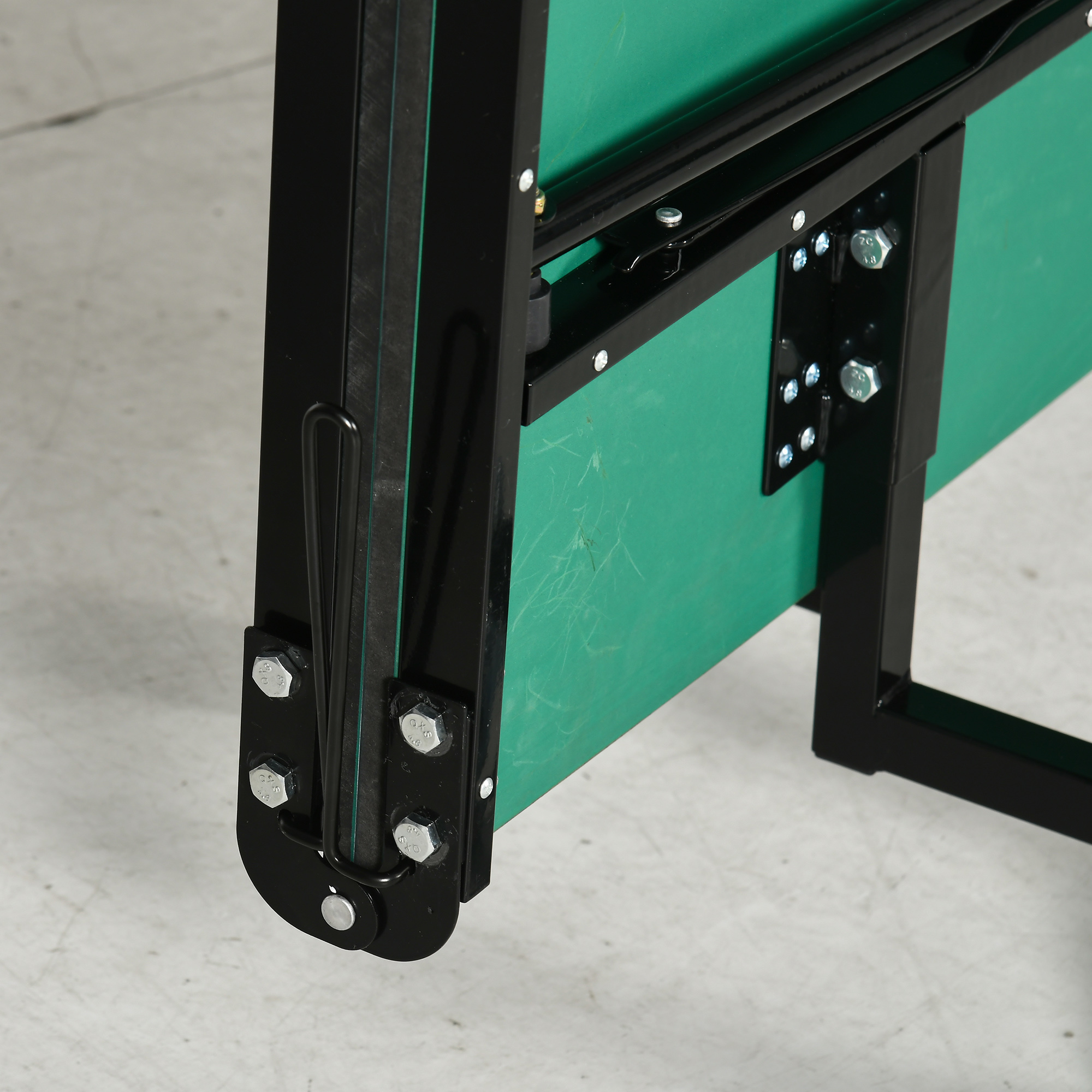 Tischtennisplatte Tischtennis-Set, klappbar, 8 Rollen, inkl. Schläger u. Bälle, 274 cm x 152.5 cm x 76 cm, Grün