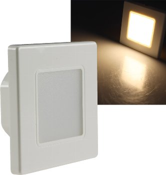 LED Wand-Einbauleuchte "EBL 86" - 2,5W, 3000k, warmweiß, Rahmen cremeweiß
