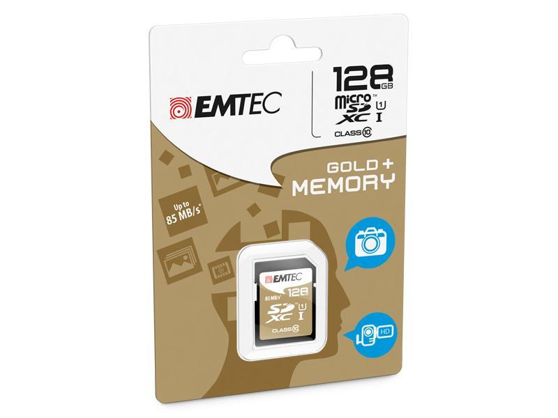 SDXC 128GB Emtec CL10 EliteGold UHS-I 85MB/s Blister