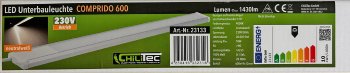 LED Unterbauleuchte "Comprido 600" - 230V,10W, 1430lm, 60cm,4200K neutralweiß