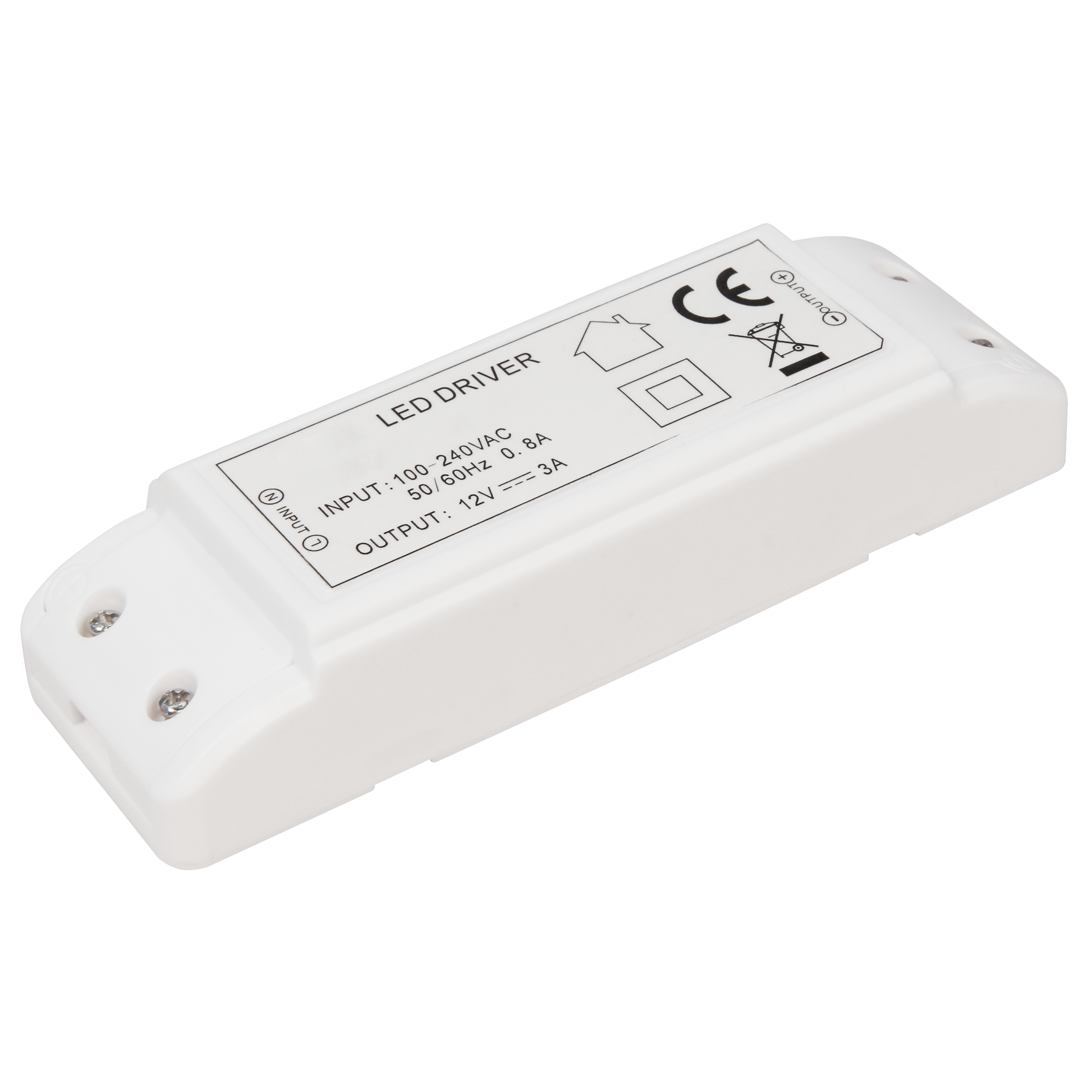 LED-Trafo McShine, elektronisch, 1-36W, 230V auf 12V, 140x45x27mm