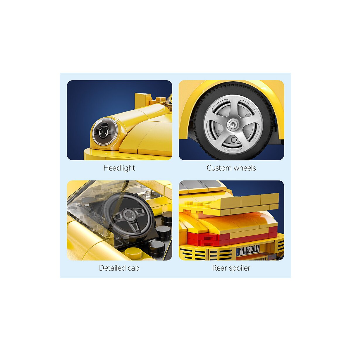 CaDA Set C51079W RUF CTR 2017 Yellowbird 1:20 gelb 2,4GHz Bricks