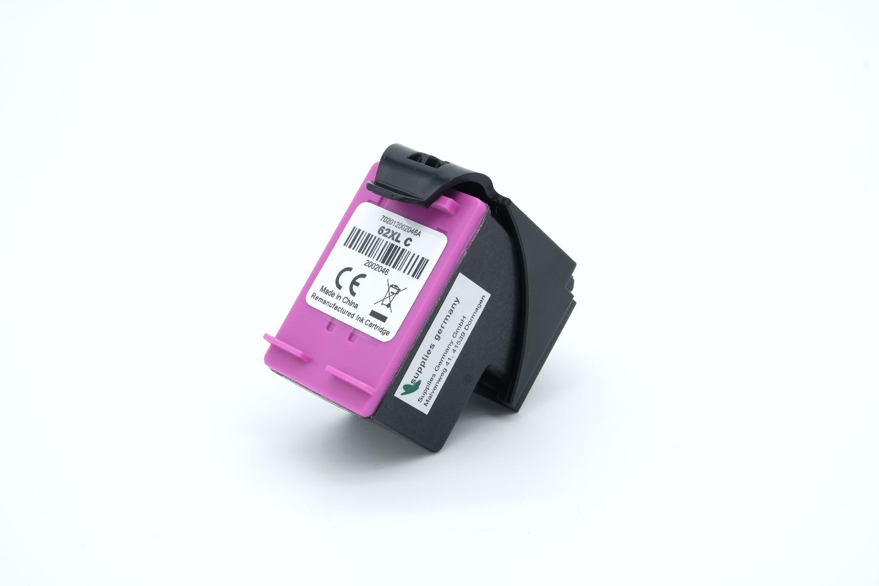 62XLC alternativ Tinte Color für HP / C2P07AE / 11,5ml
