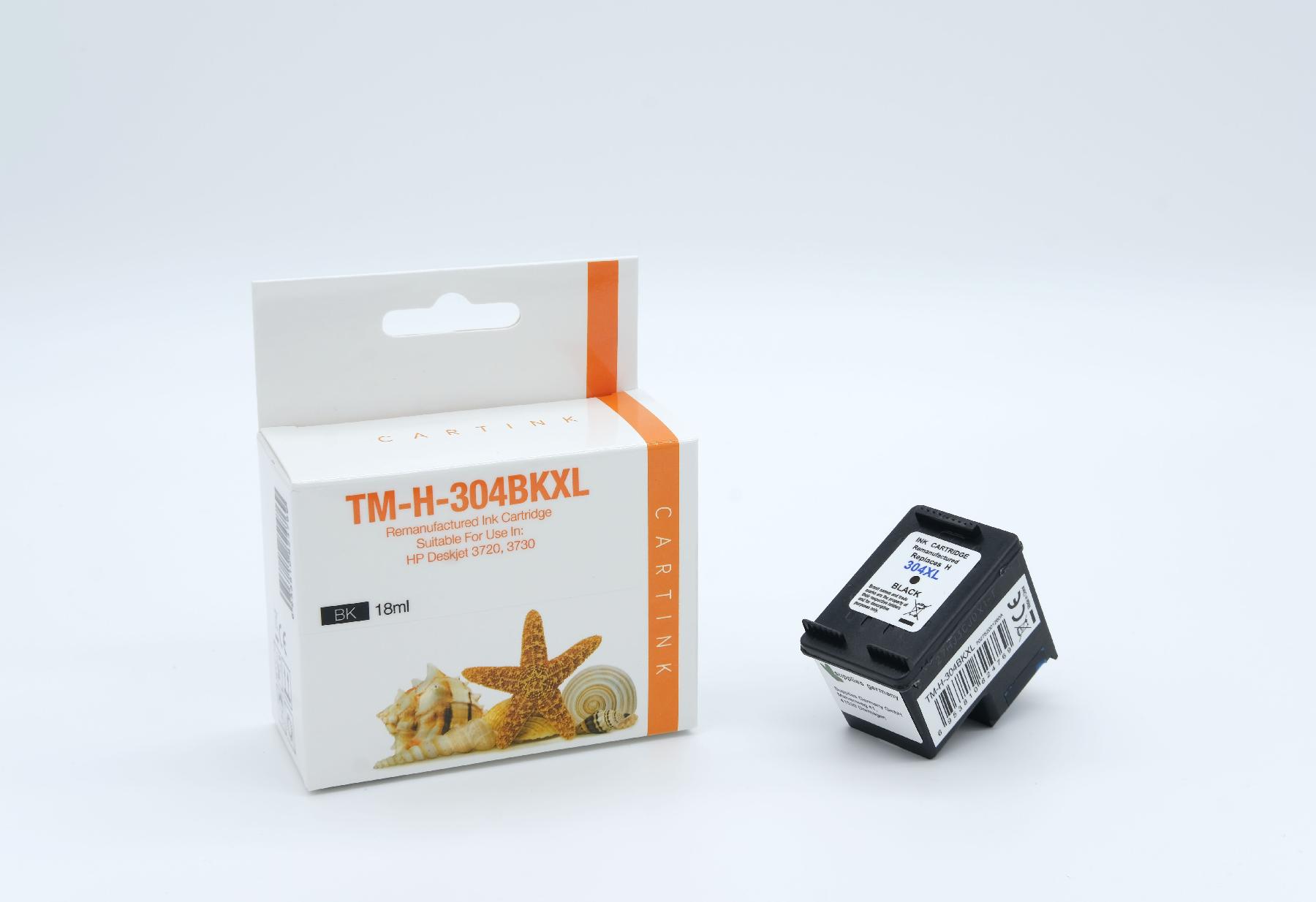 304XLschwarz Refill Tinte schwarz für HP / N9K08AE / 18ml (EU)