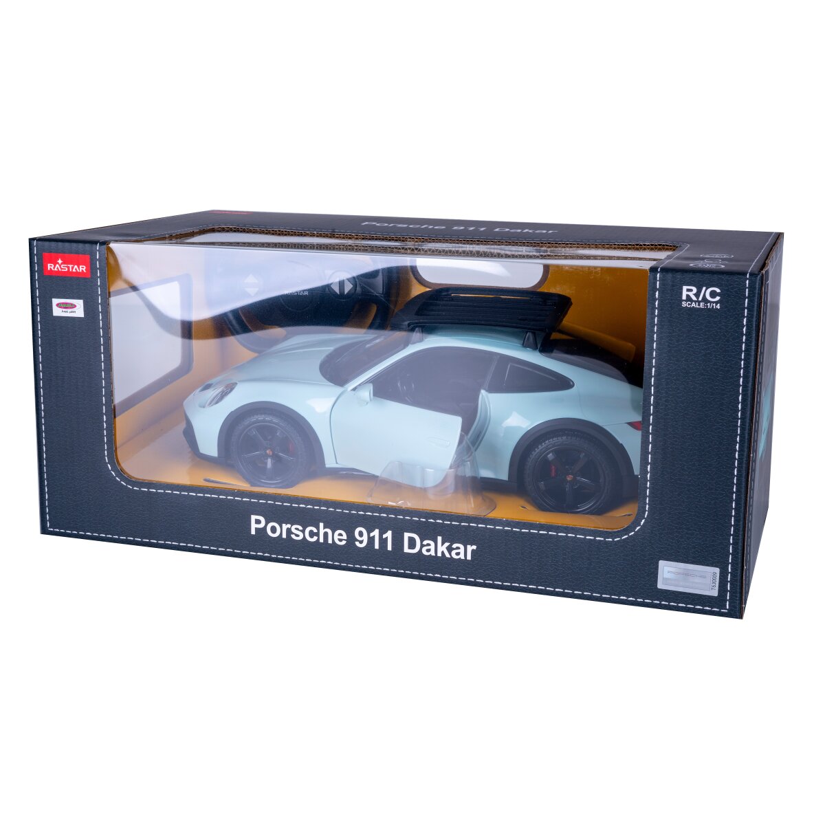 Porsche 911 Dakar 1:14 grün schattiert 2,4GHz Tür manuell
