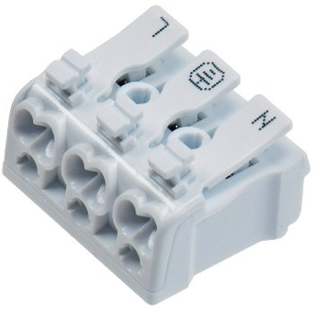 Lüsterklemme, 3-polig mit Hebel - 0,5-2,5mm², 450V/16A