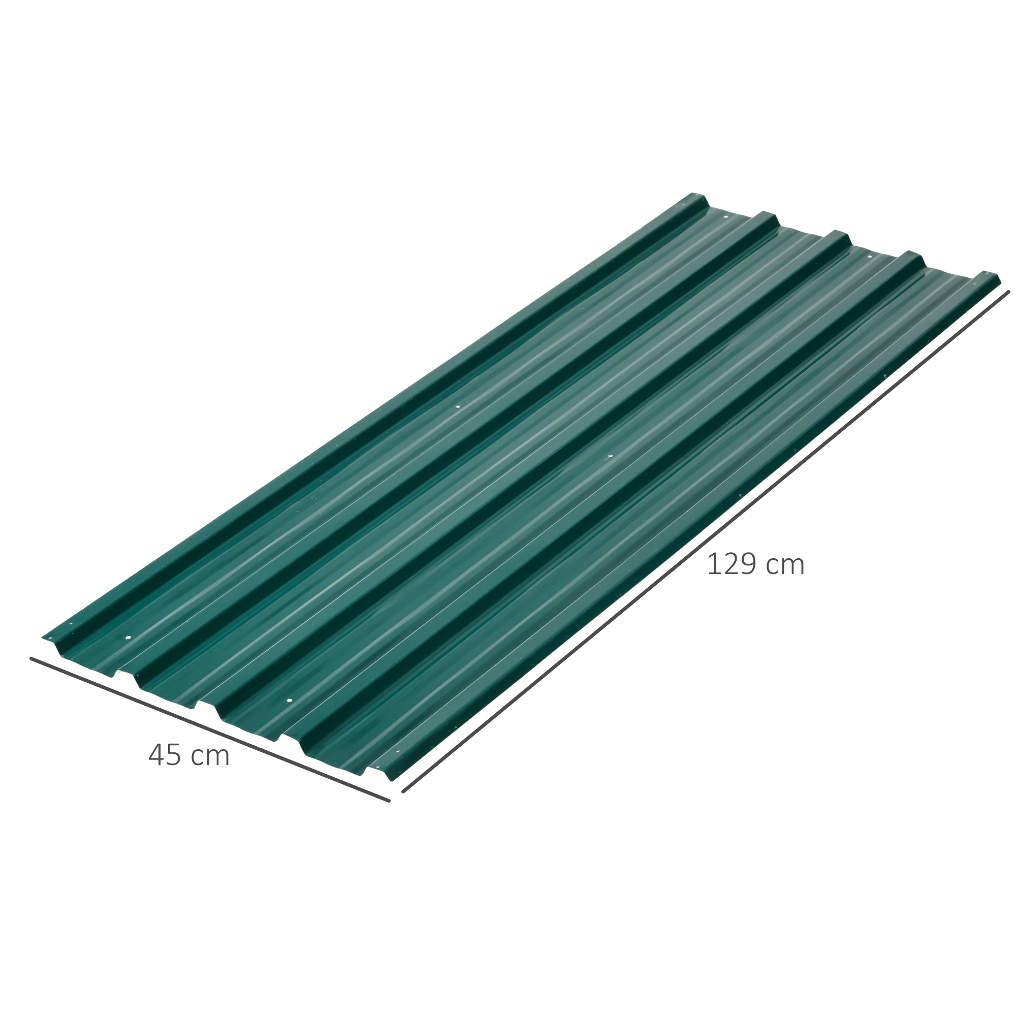 12 Stück Trapezblech 129x45cm 7m² Verzinkt Dachblech 0,25 mm Wetterfest Profilblech Grün