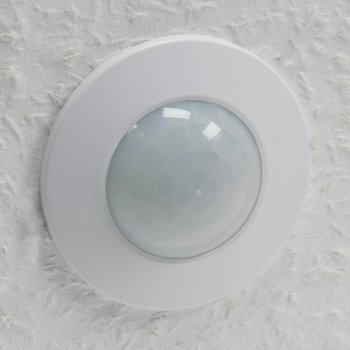 Decken-Einbau-Bewegungsmelder 360° FLAT - PIR, LED geeignet, 8m Detektion, 80x30mm