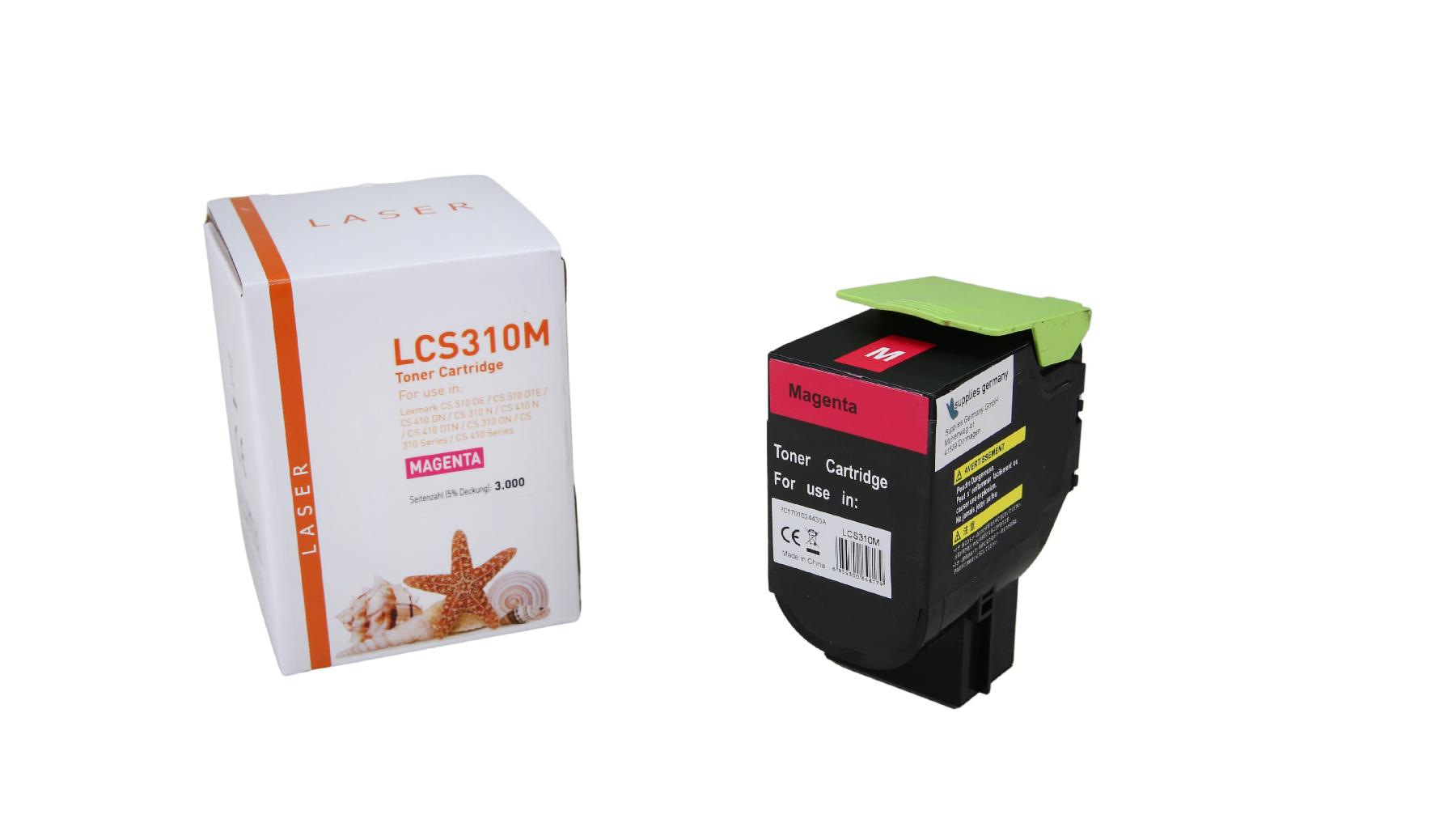 CS310M alternativ Toner magenta Lexmark / 70C2HM0 / 3.000 Seiten