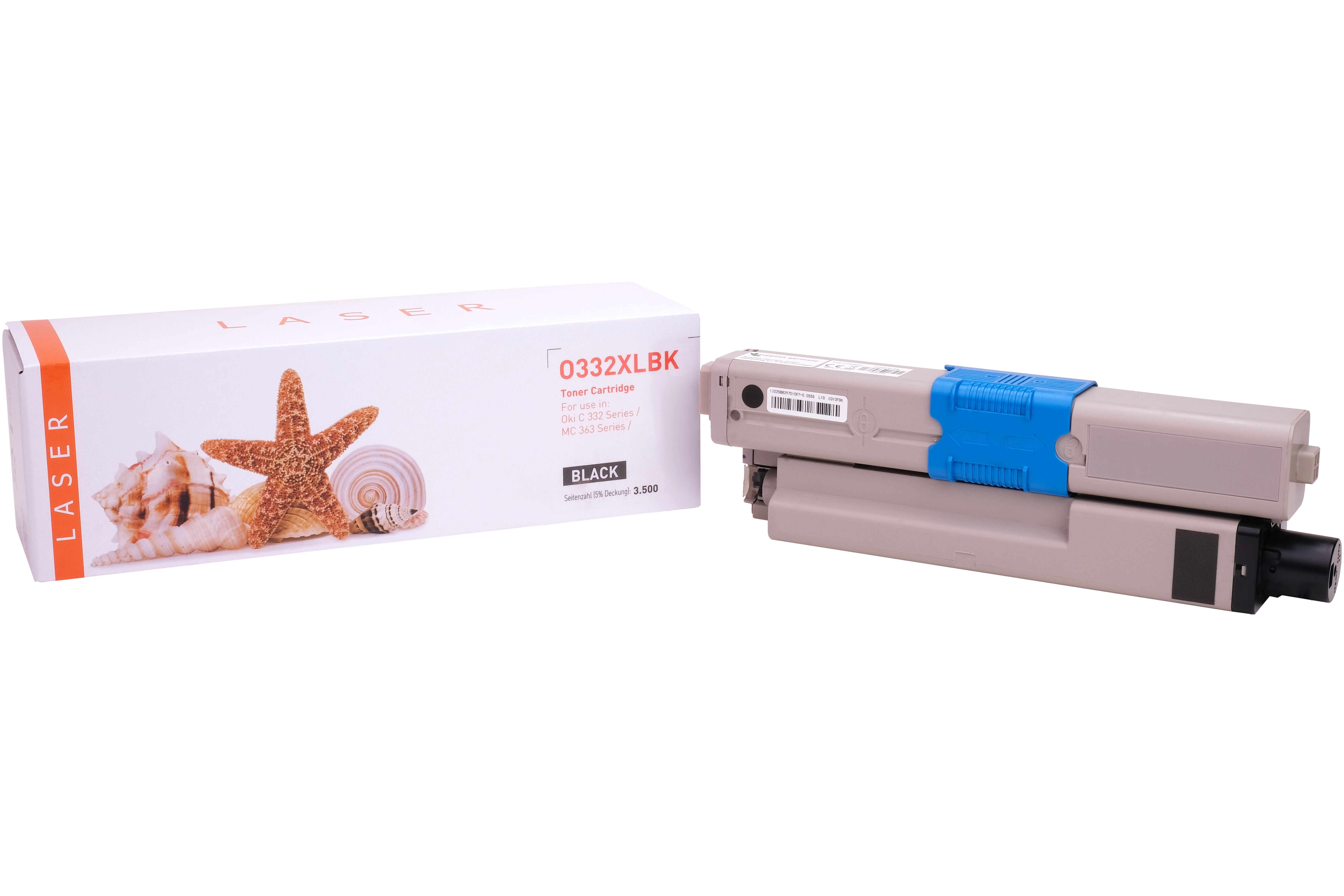 C332XLBK alternativ Toner black Oki / 46508712 / 3.500 Seiten