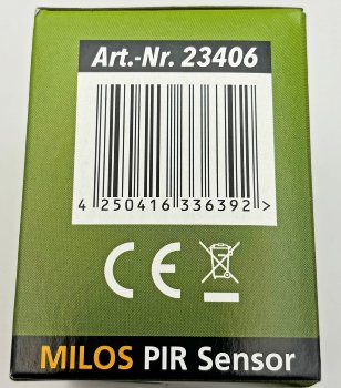 MILOS Bewegungsmelder 160°, anthrazit - LED geeignet,  250V~, Unterputz, 2-Draht