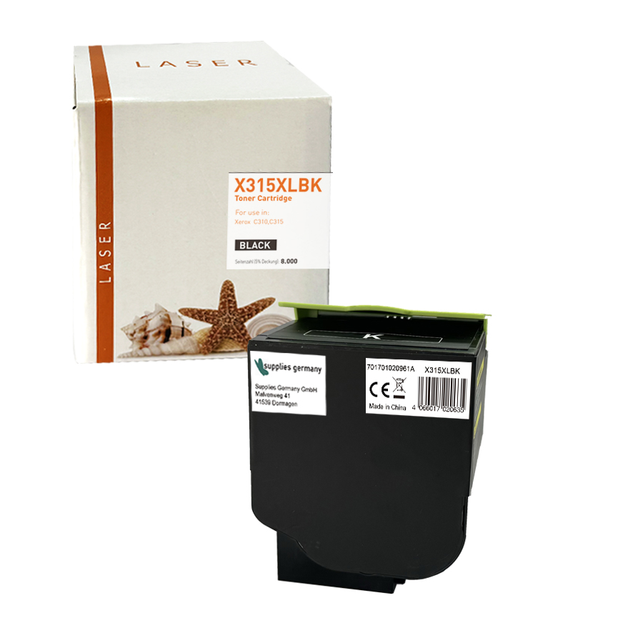 C315XLBK alternativ Toner black Xerox / 006R04364 / 8.000 Seiten