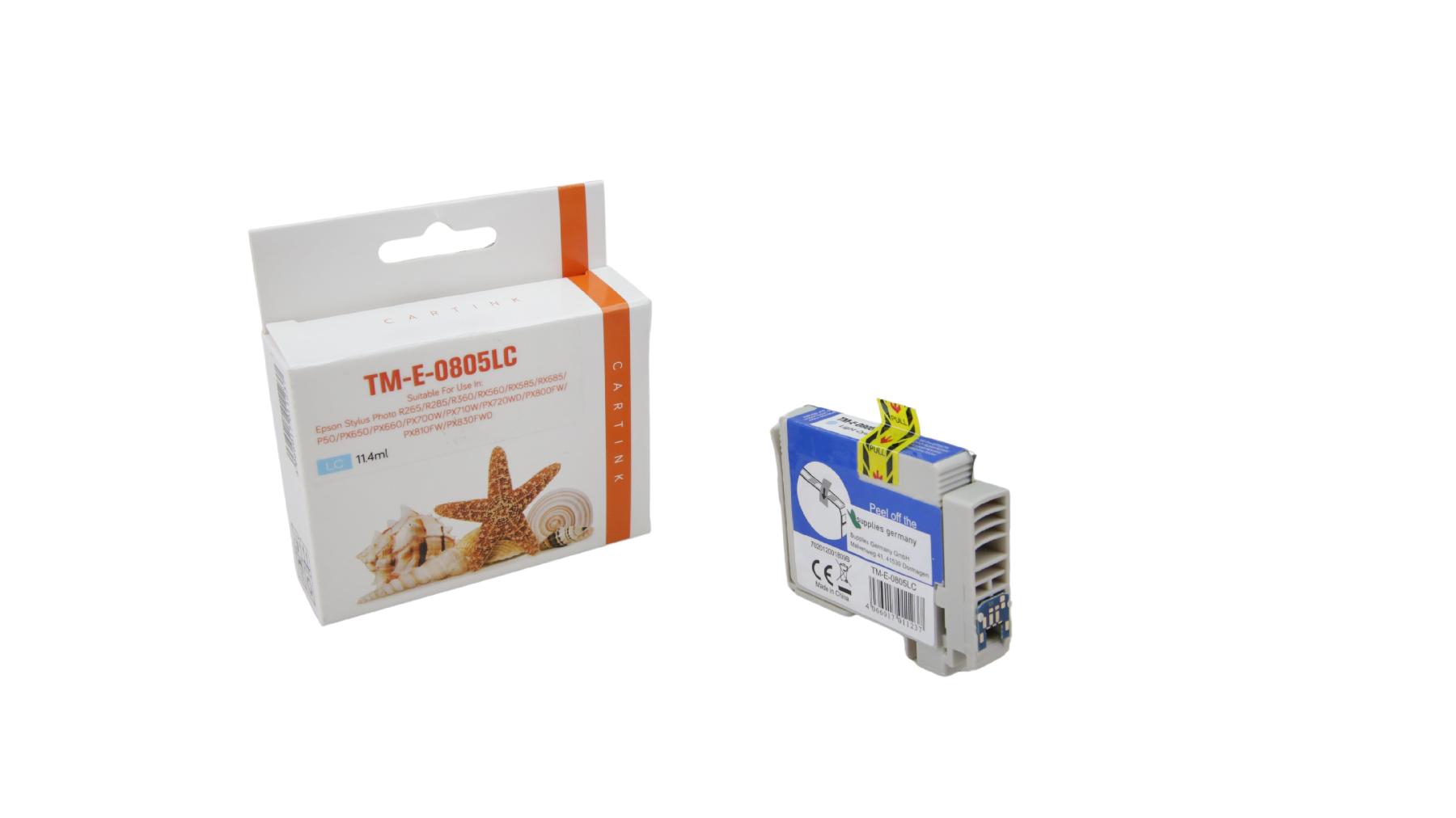 T0805 alternativ Seestern Tinte Light Cyan / C13T08054010 / 11,4ml