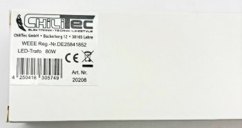 LED-Trafo "CTE-80-V2" 1-80W - Ein 220-240V, Aus 12V= Konstantspannung