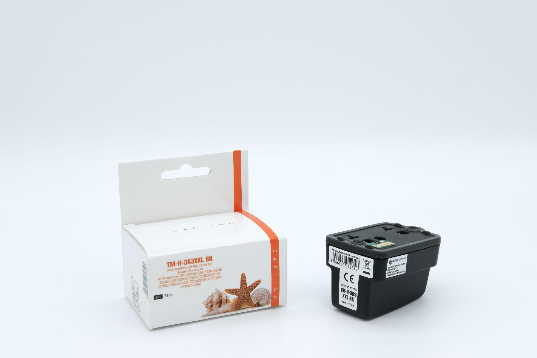 363BKXXL Refill Tinte schwarz für HP / C8719EE / 38ml