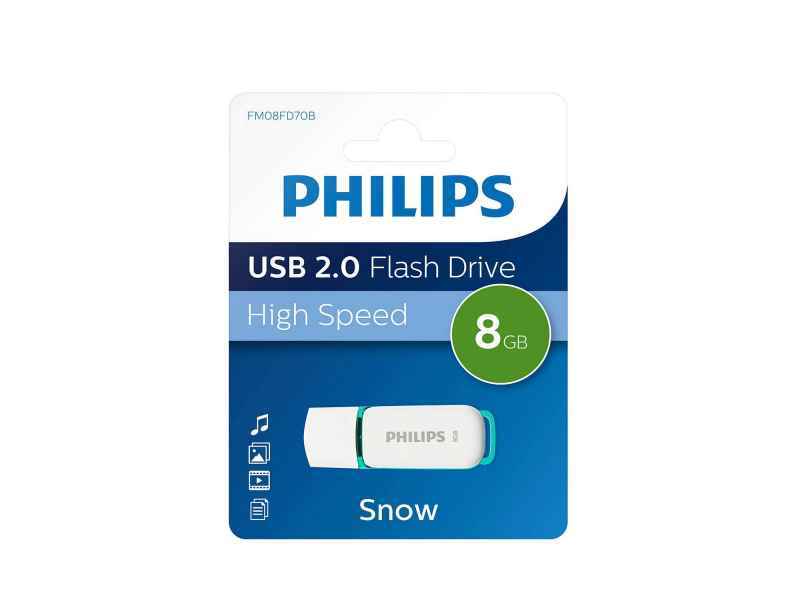 Philips USB 2.0 8GB Snow Edition Grün FM08FD70B/10
