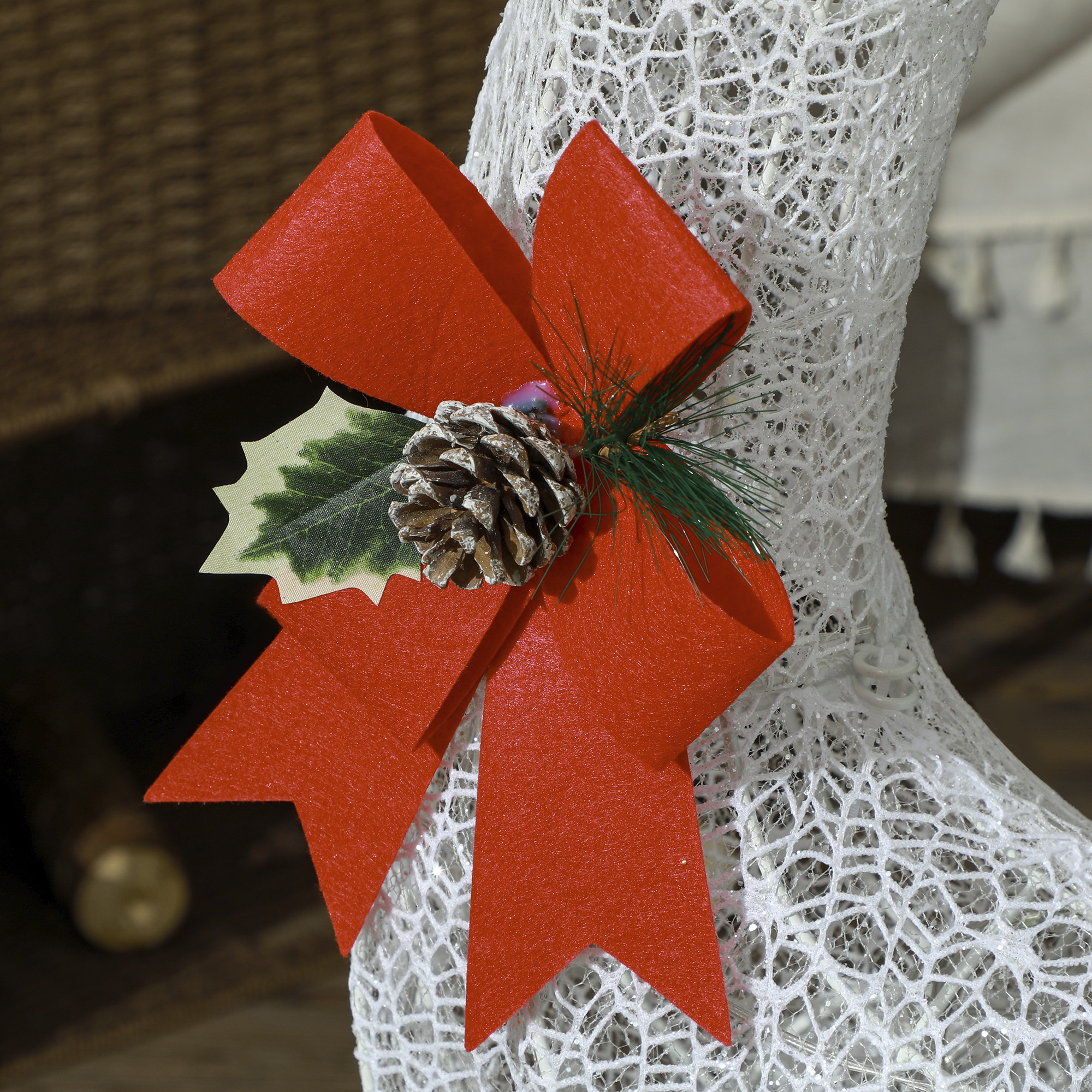 LED-Weihnachtsdekoration, leuchtendes Rentier und Schlitten, 170 Lichter, 50 x 29 x 42 cm