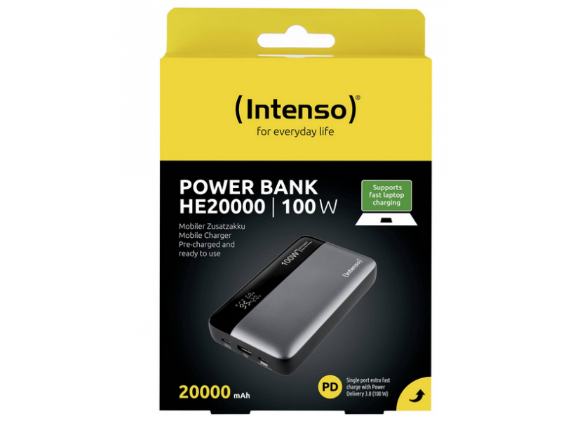 Intenso Powerbank HE20000 100W Grau/schwarz (7350050)