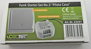 Funk Starter-Set No.3 "Pilota Casa" - Wandschalter + UP Empfänger WS