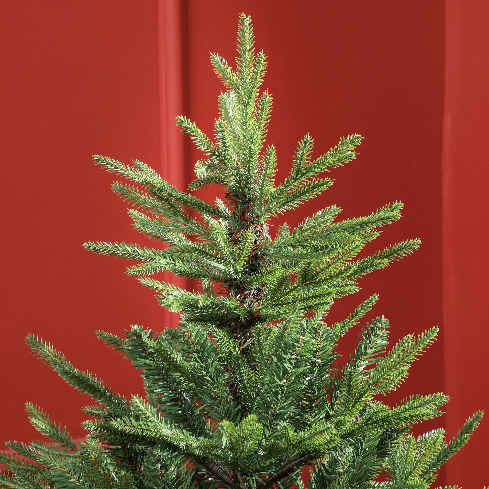 Weihnachtsbaum 150 cm, realistisches Aussehen, Schnellaufbau, inkl, Ständer, feuersicherer Kunststoff