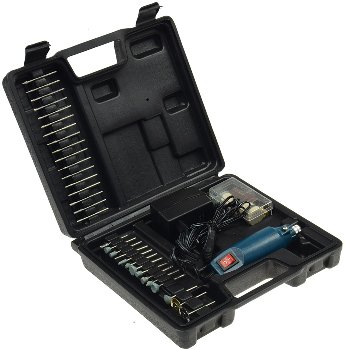 Mini-Bohrmaschine "Drill-Power V2" 12V=, 12.000UpM, 63-teilig, viel Zubehör