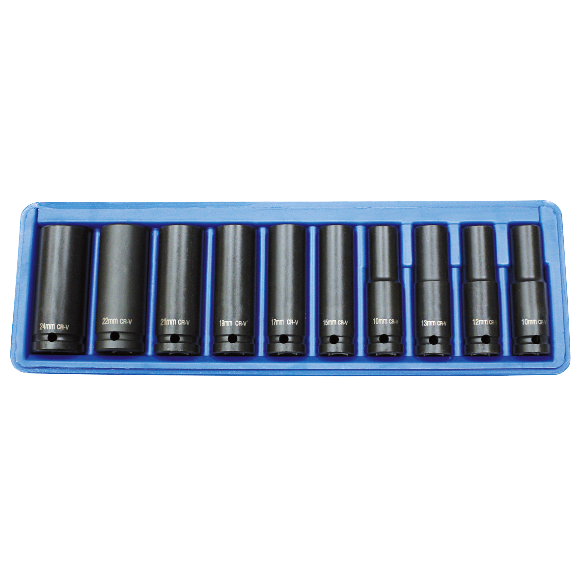 Schlagschraubereinsätze, tiefe Ausführung, 1/2'', 10-tlg.