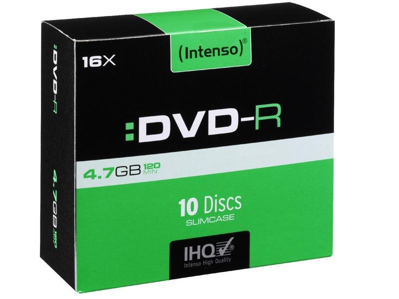 Intenso DVD-R 4,7 GB 16x Speed - 10stk Slim Case