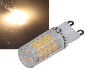 LED Stiftsockel G9, 4W, 330lm - 3000k, 240°, 230V, warmweiß