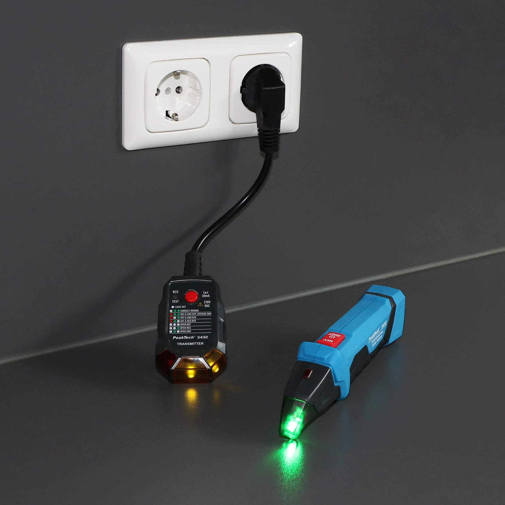 Stromkreisdetektor, Sicherungsfinder, PeakTech ''P3432'', Sender & Empfänger,IP40