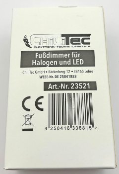 Fußdimmer für Halogen und LED - 230V, 75-300W Halogen, 3-100W LED