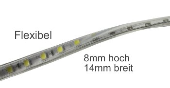 LED-Stripe "Ultra-Bright" 230V, 20m - 600 Lumen/Meter, warmweiß