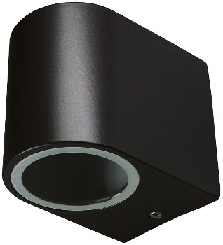 Außen-Wandleuchte "CTW-1" - für 1x GU10, IP44, Gehäuse schwarz