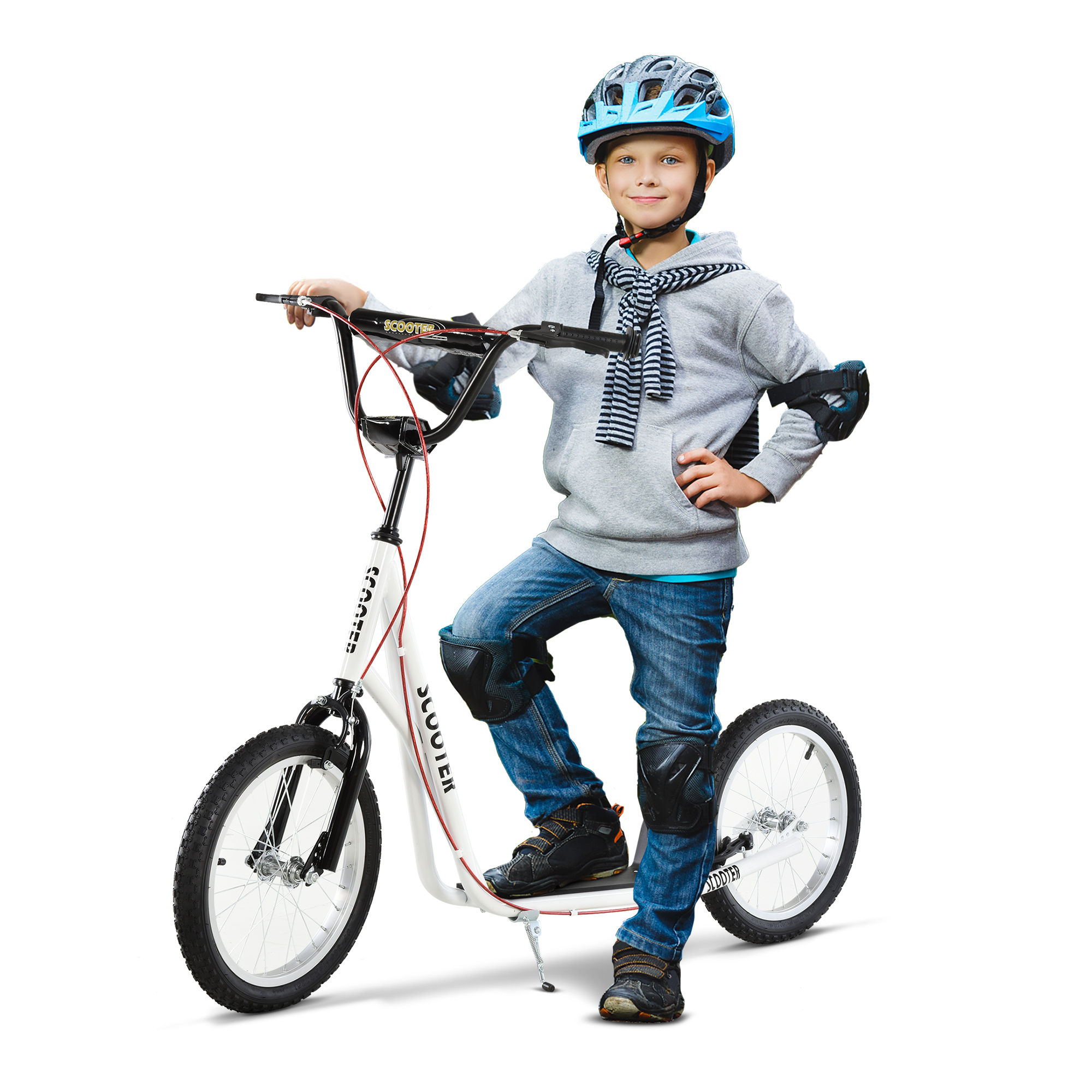 Kinderroller Scooter Tretroller Cityroller Kickscooter Roller Kinder Kickboard mit Luftreifen und Handbremse Scooter Kinder Wasserfest Faltbar ab 5 Jahre 16 Zoll Weiß 139 x 58 x 90-96 cm Kinderroller Scooter Tretroller Cityroller Kickscooter Roller Kinder Kickboard mit Luftreifen und Handbremse Scooter Kinder Wasserfest Faltbar ab 5 Jahre 16 Zoll Weiß 139 x 58 x 90-96 cm
