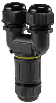 Kabelverbinder Y-Form, IP68, 450V/24A - Schraubanschluss, für Kabel Ø 8-12mm