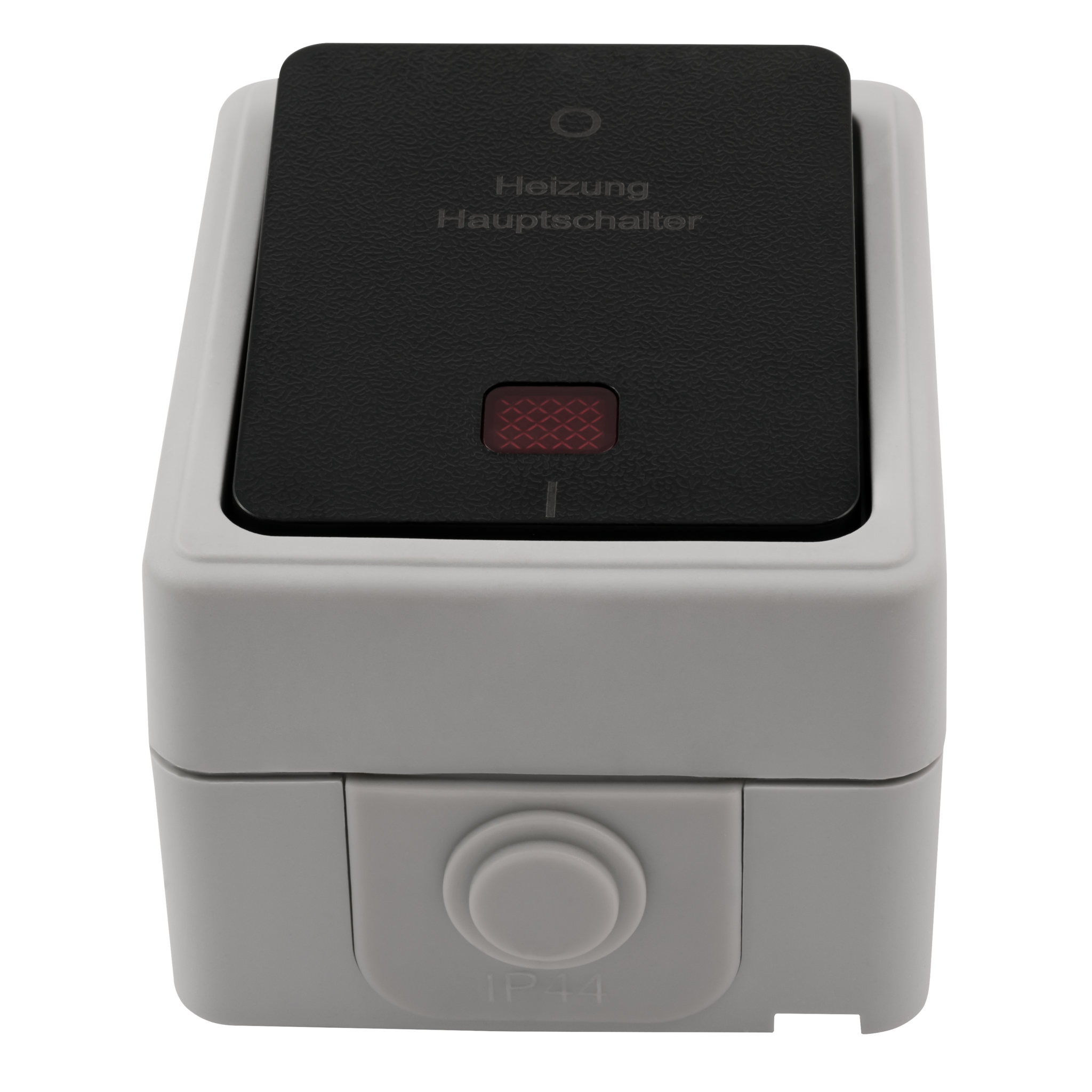 Feuchtraum Heizungs Hauptschalter McPower ''Taff'', 250V~/10A, IP44, AP, grau