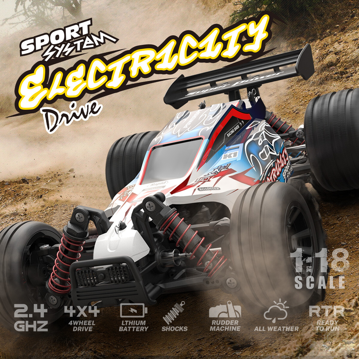 RC Elektro Buggy 1:18 "Electricity 306E"