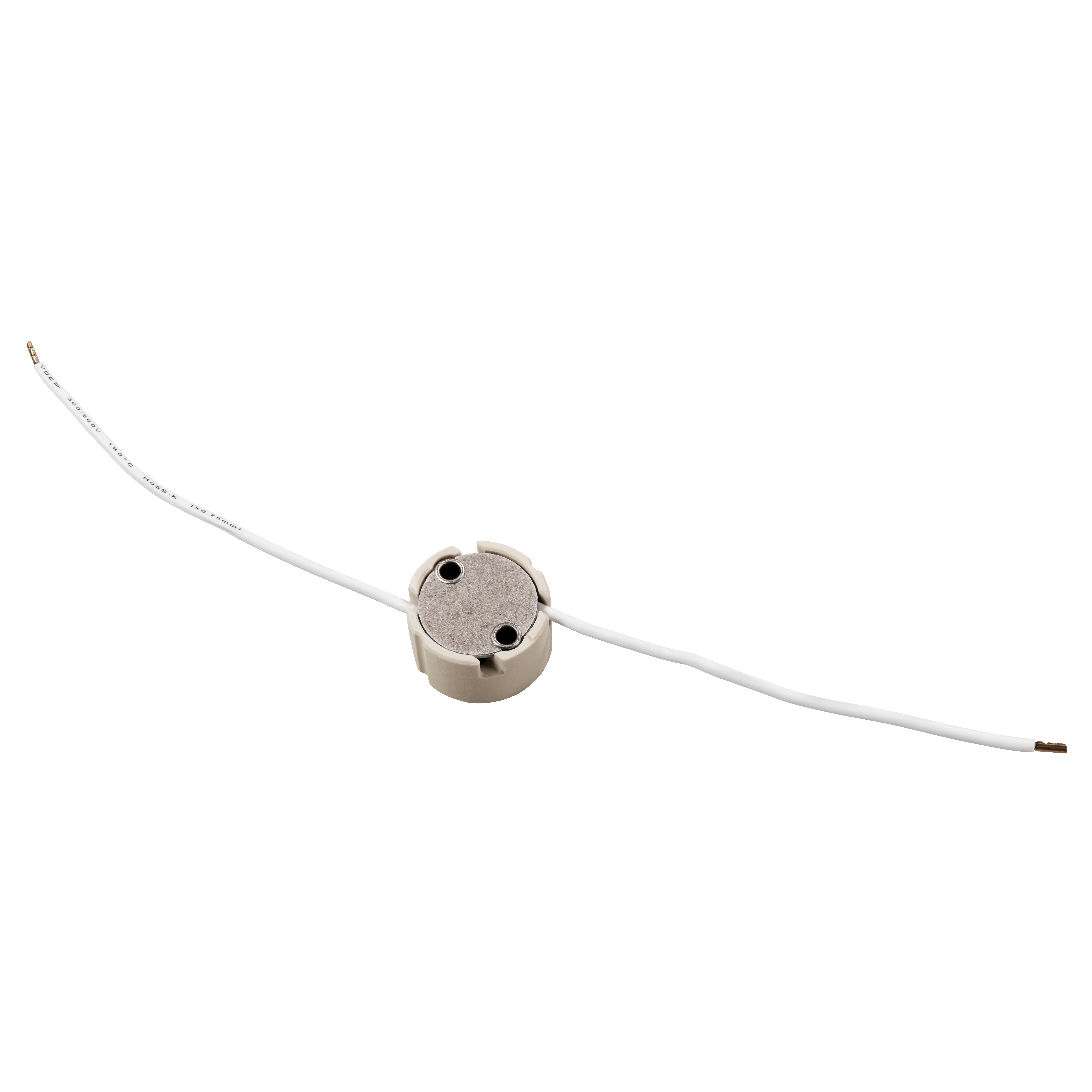 Lampenfassung McShine, GU10, 10cm Kabel, max. 250V/100W, seitlicher Kabelausgang