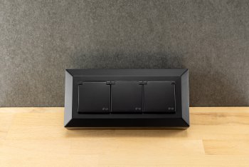 2-fach Steckdosenblock, USB-A+C, schwarz