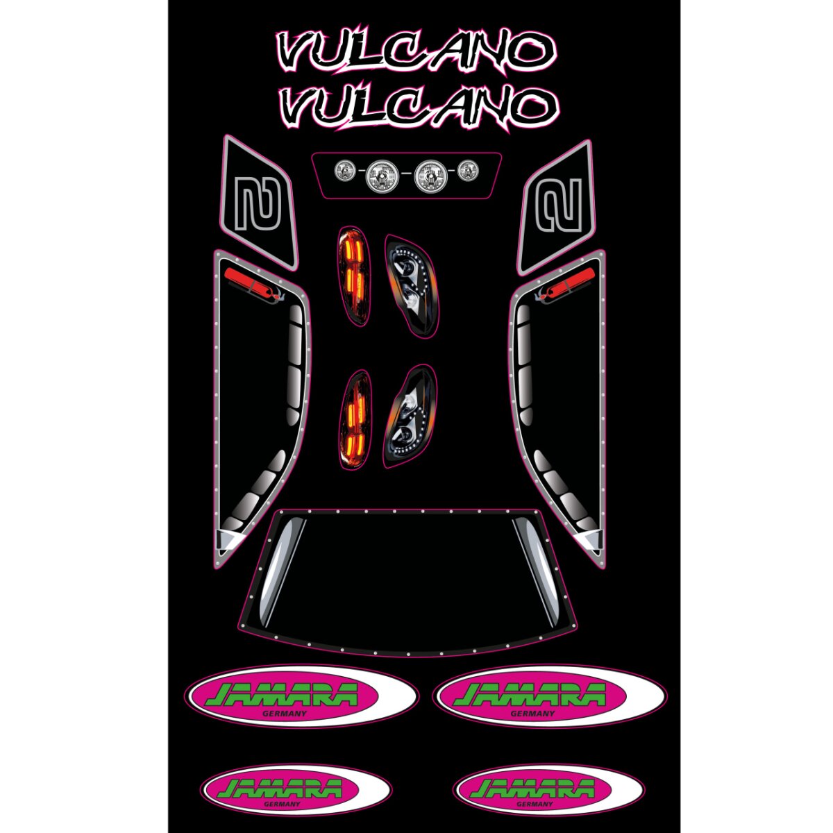 Dekorbogen Vulcano