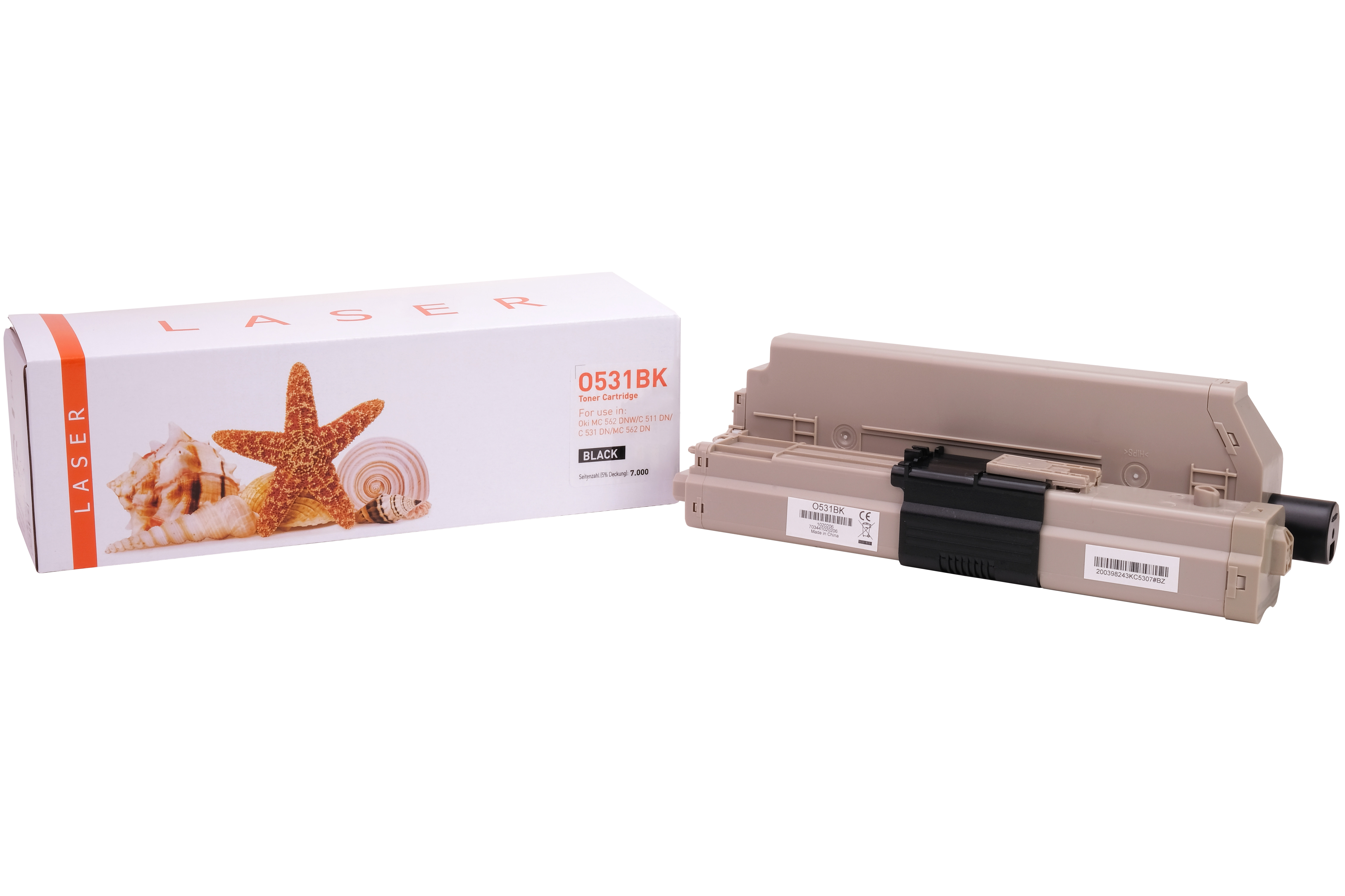 C531BK alternativ Toner black Oki / 44973508 / 7.000 Seiten