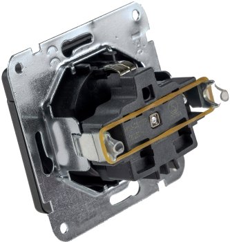 MILOS Schutzkontakt-Steckdose IP40 - 250V~/ 16A, mit Deckel, UP, anthrazit