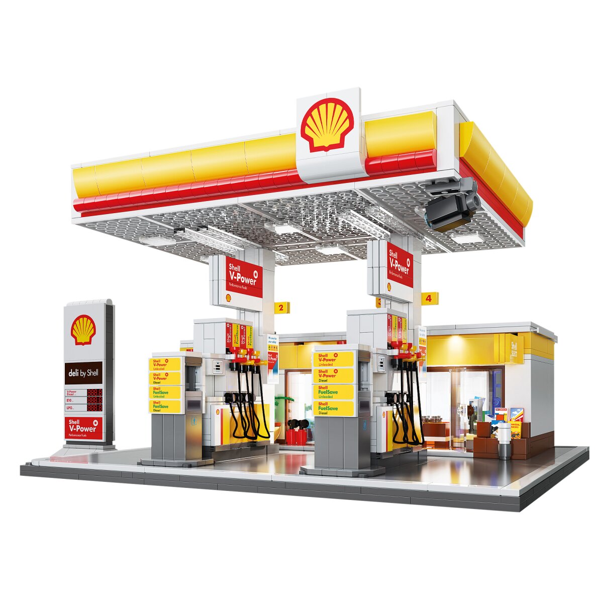 CaDA Shell Tankstelle mit Shop und Waschanlage Bricks