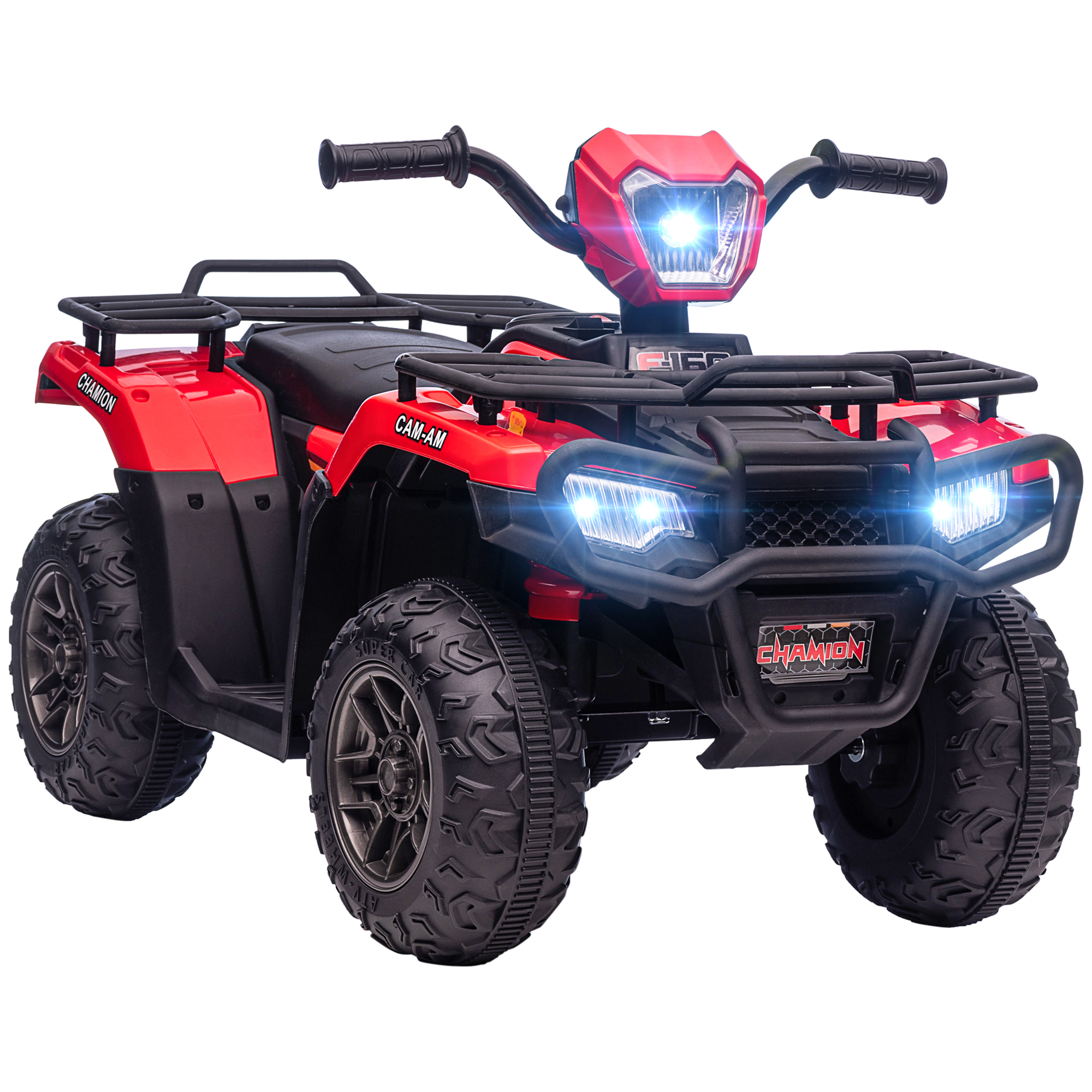 Kinderquad, max, 4 km/h, ab 3 Jahren, LED-Scheinwerfer, Musikanschluss, schwarz+rot 88 x 45 x 50 cm Kinderquad, max, 4 km/h, ab 3 Jahren, LED-Scheinwerfer, Musikanschluss, schwarz+rot 88 x 45 x 50 cm